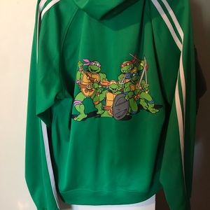 Excellent Condition TMNT green zip up hoodie